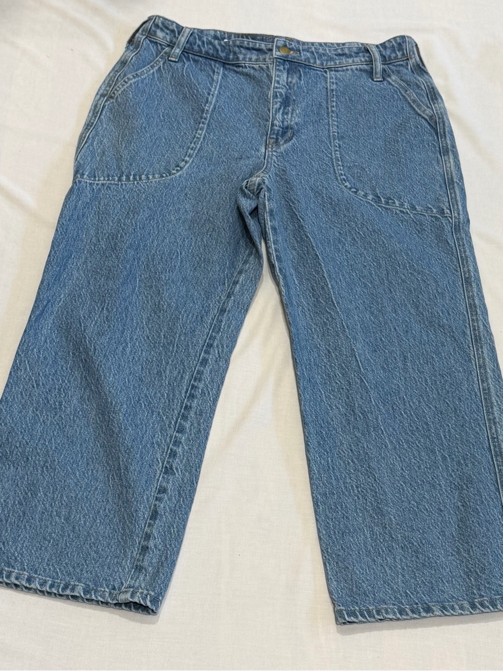 J Crew Slim Wide Leg Crop Jeans Women’s Size 30 Medium Wash Casual